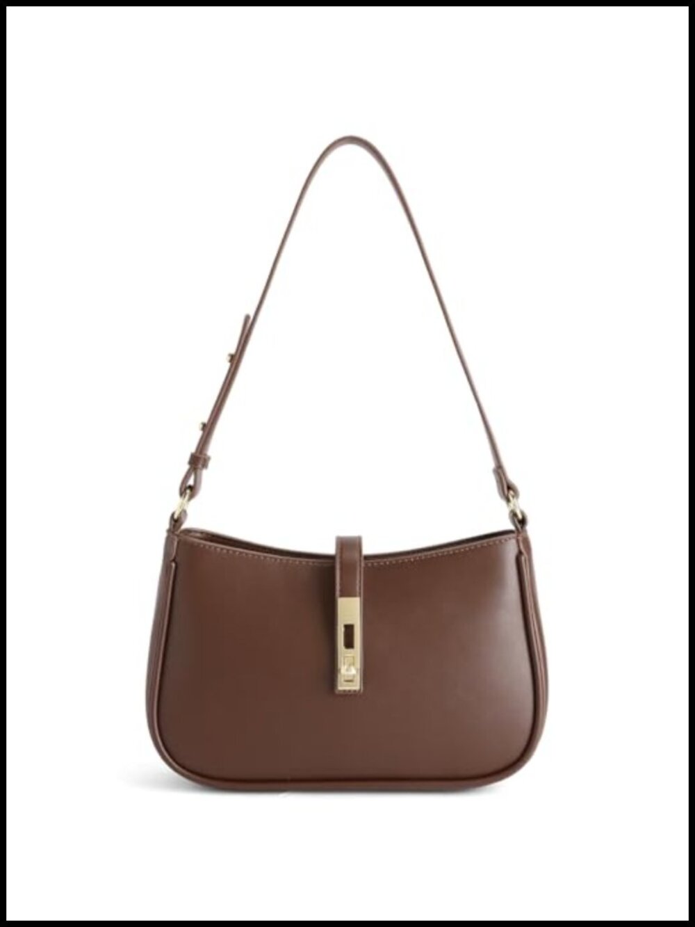 Women's PU Leather Hobo Shoulder Bag with Adjustable Strap